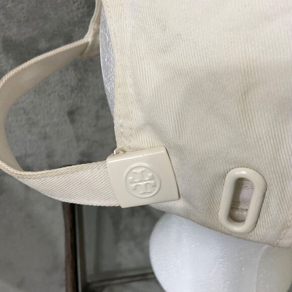 Tory Burch Logo Hat cotton baseball cap Tennis Pickleball White - Picture 3 of 14